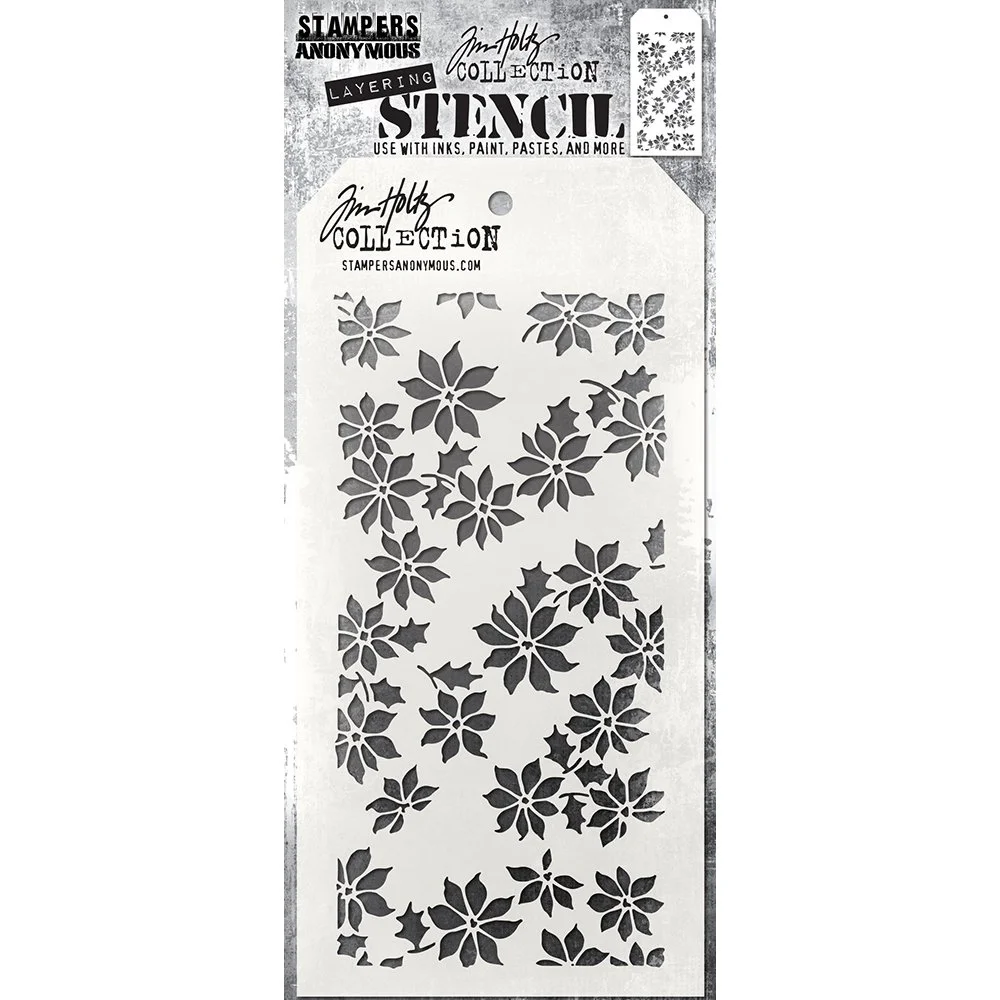 Tim Holtz Layering Stencils Tiny Poinsettia