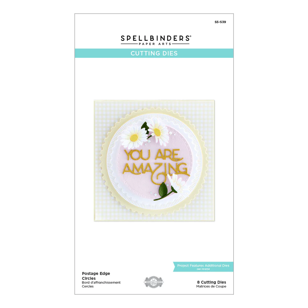Spellbinders Etched Dies Postage Edge Circles