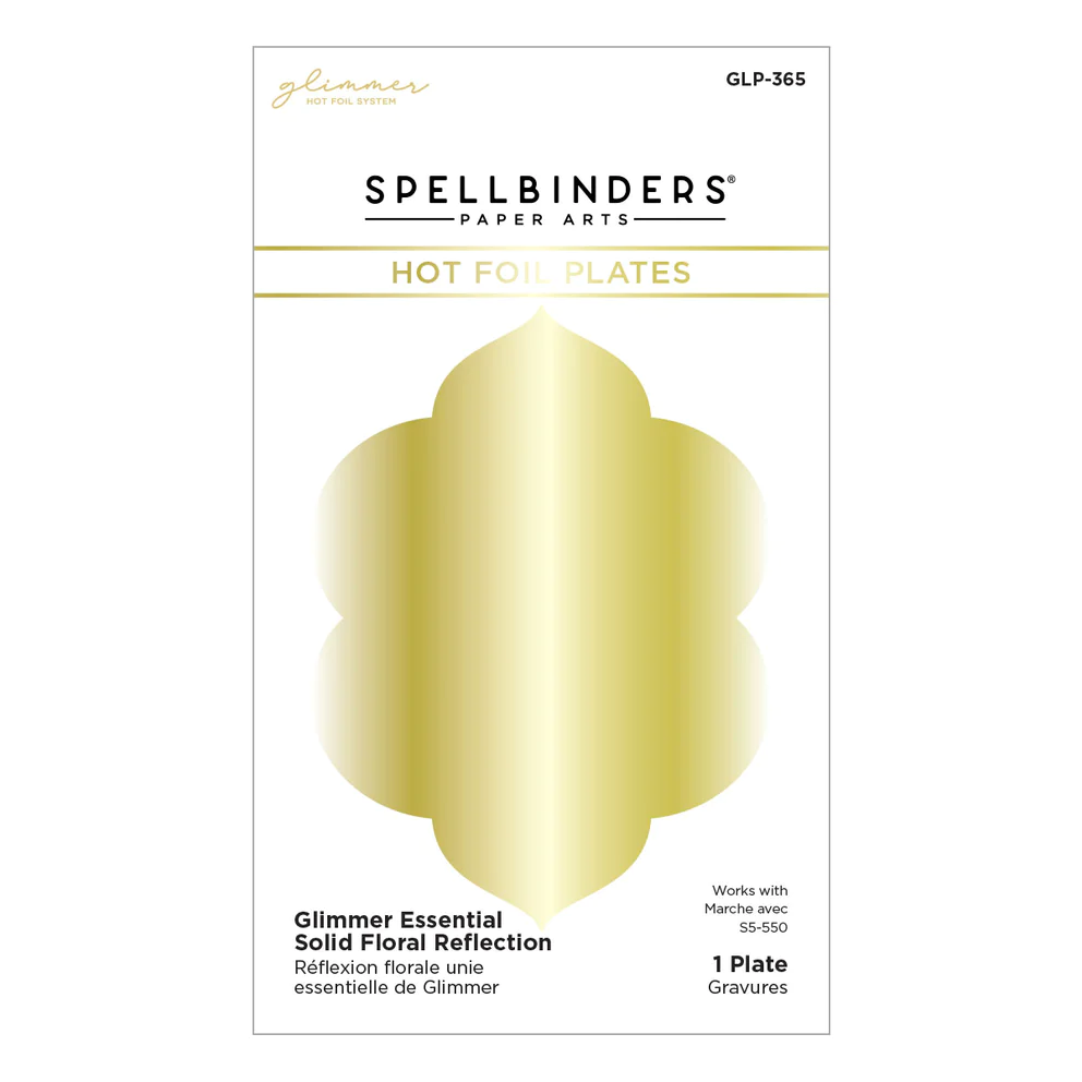 Spellbinders Glimmer Hot Foil Plate Solid Floral Reflection