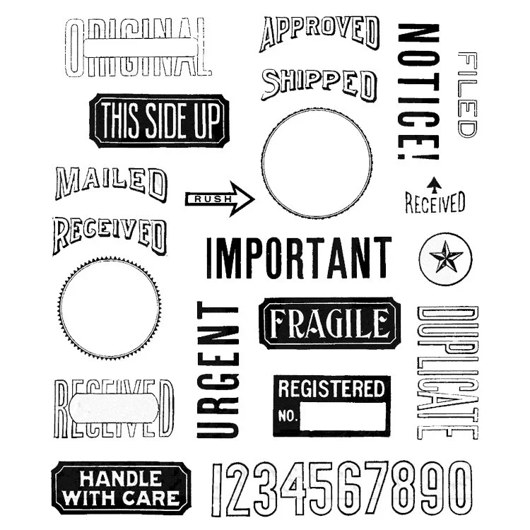 Tim Holtz Cling Mount Stamps Mail Art