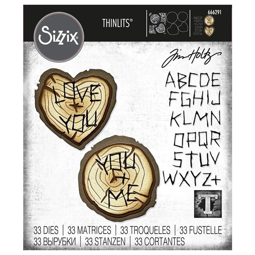 Tim Holtz Sizzix Thinlits Wood Slice
