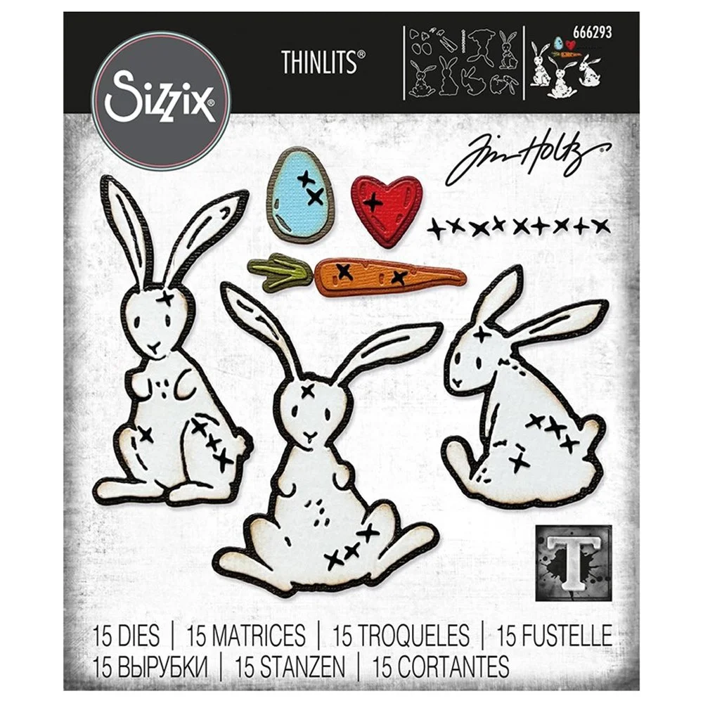 Tim Holtz Sizzix Thinlits Bunny Stitch
