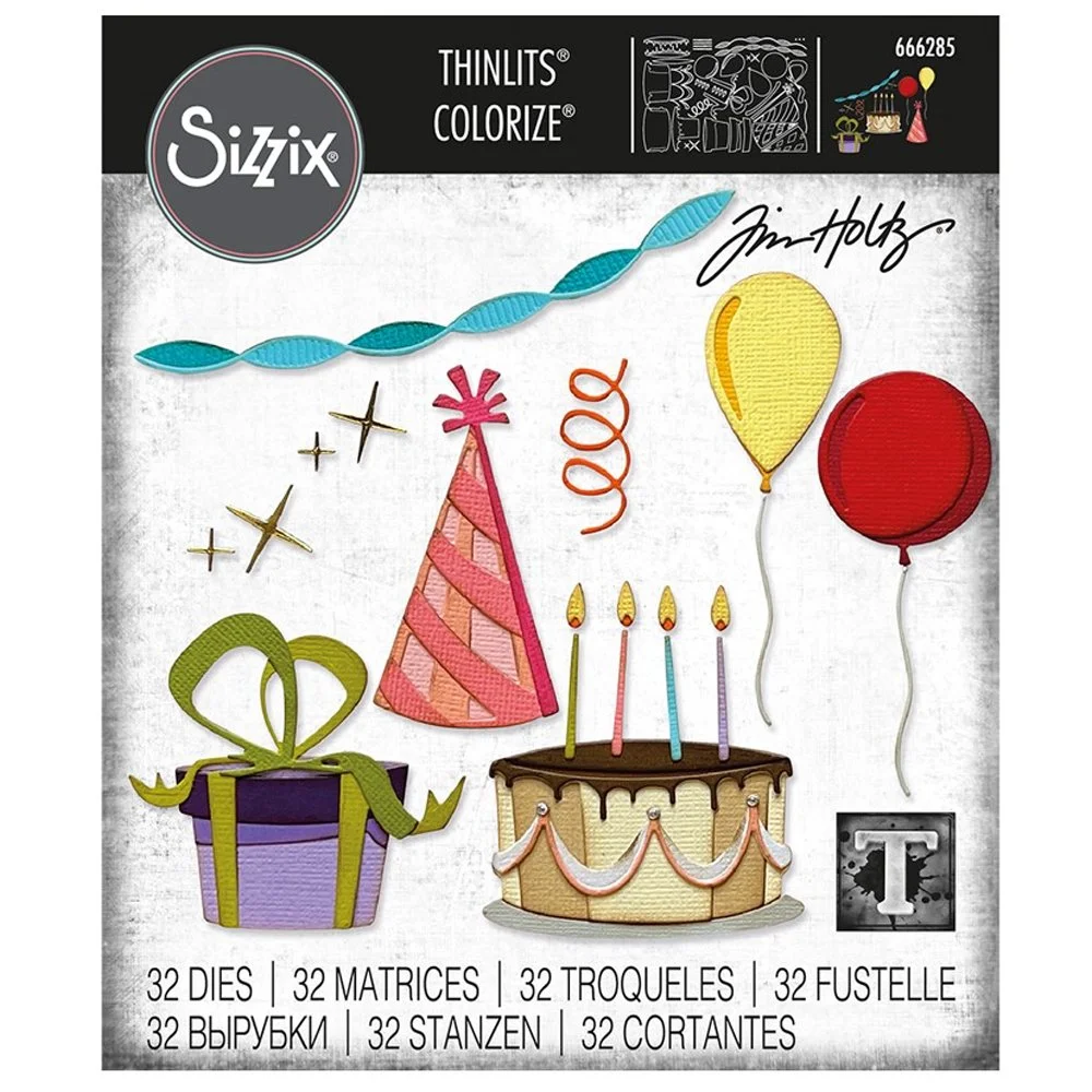 Tim Holtz Sizzix Thinlits Celebrate Colorize