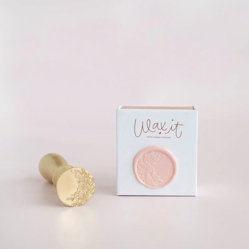 Lora Bailora Wax It Seal Stamp Peony Wreath