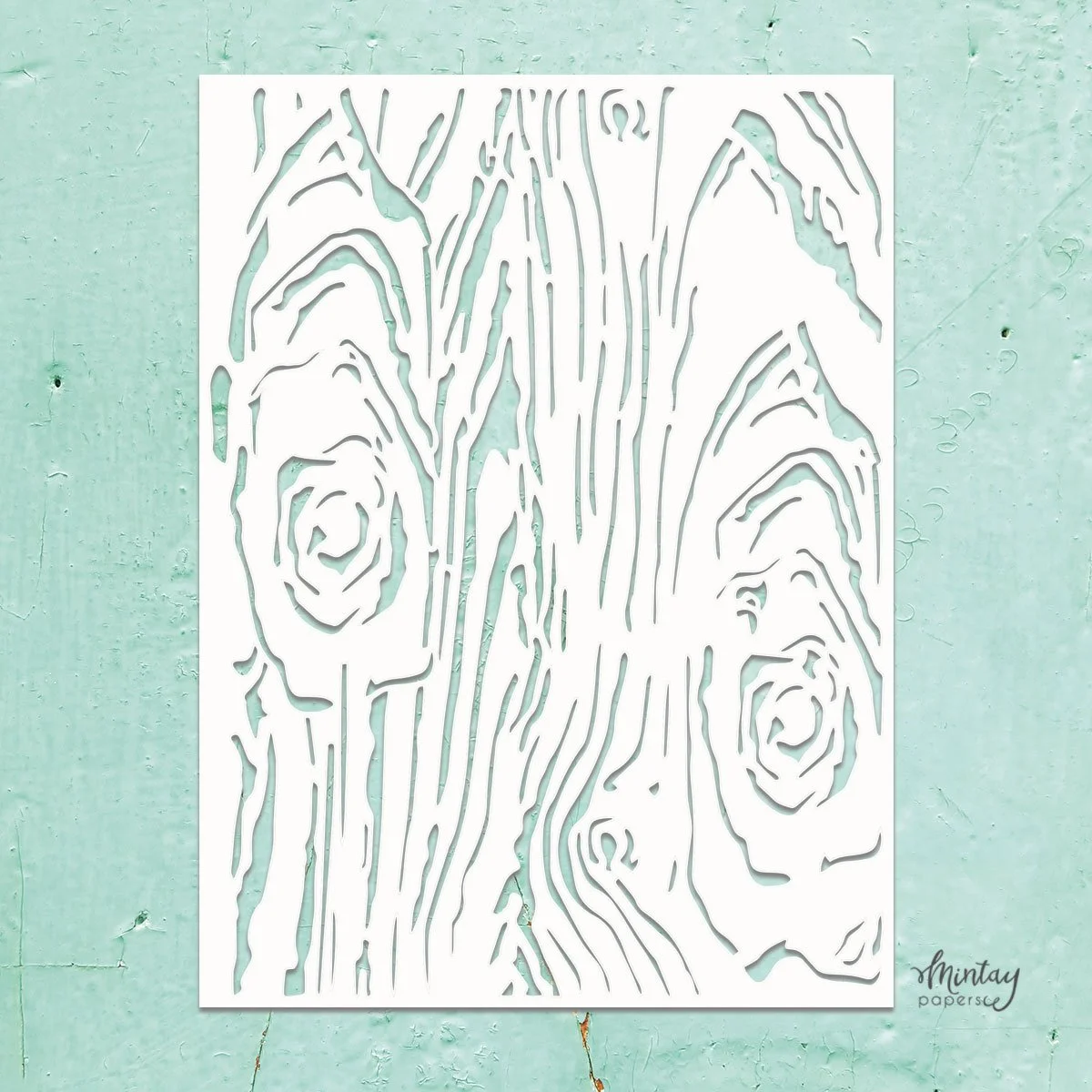 Mintay 6" x 8" Stencil Woodgrain