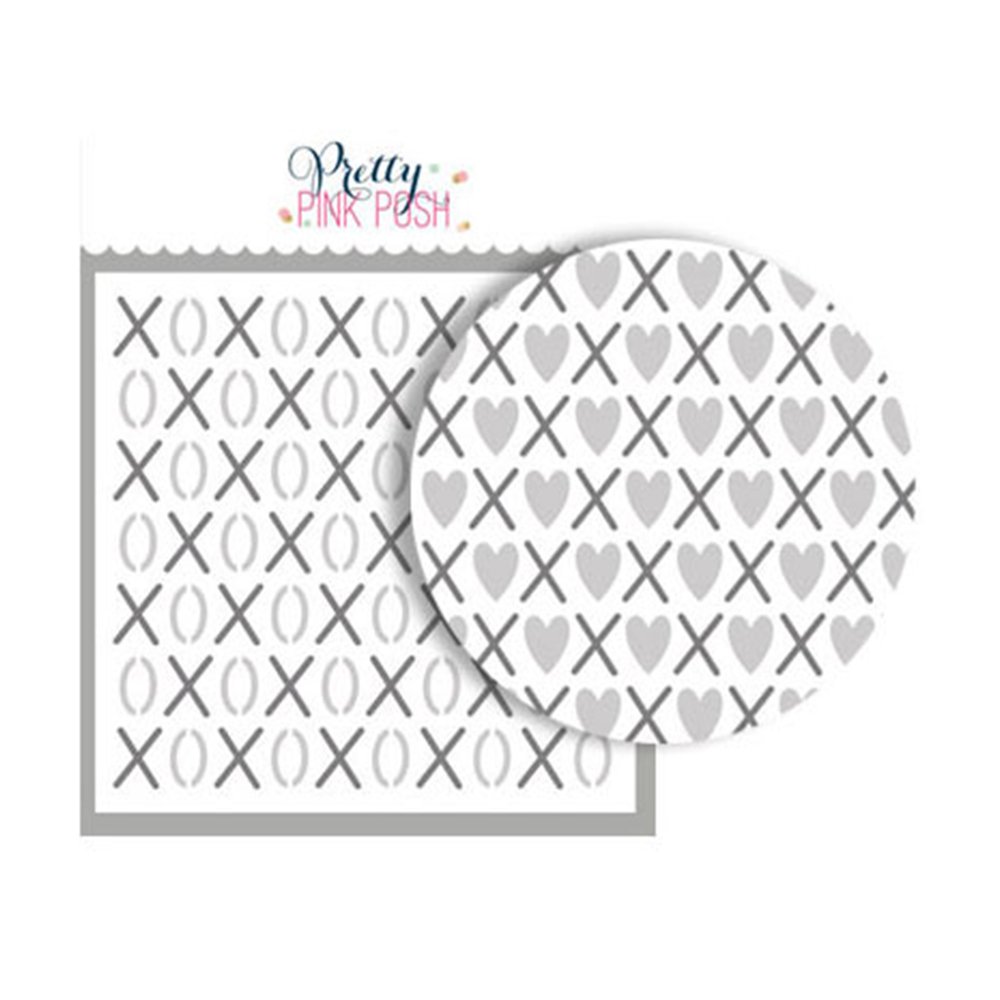 Pretty Pink Posh Layered XOXO Stencils (3 Pack)