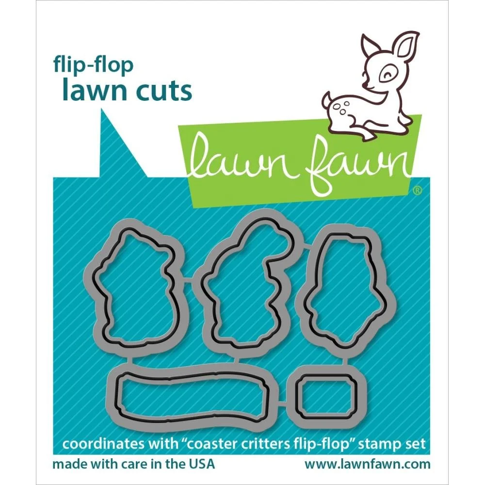 Lawn Fawn Lawn Cuts Coaster Critters Flip-Flop