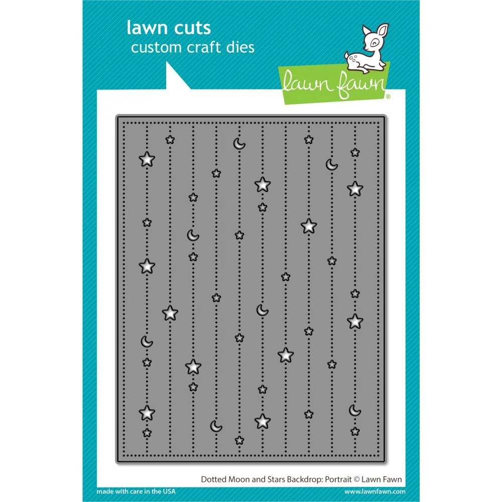 Lawn Fawn Lawn Cuts Dotted Moon & Stars Backdrop: Portrait