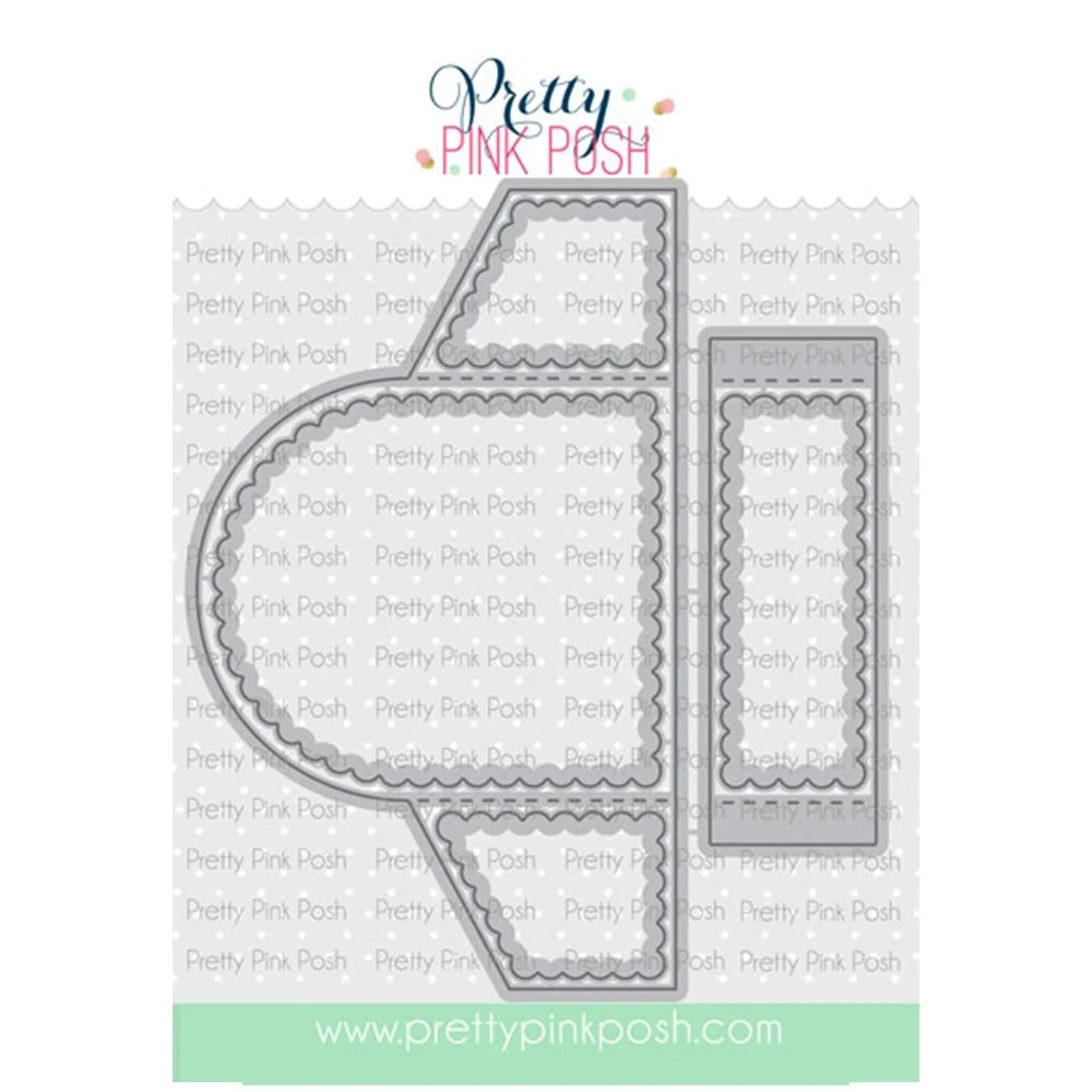 Pretty Pink Posh Scallop Box Card Die