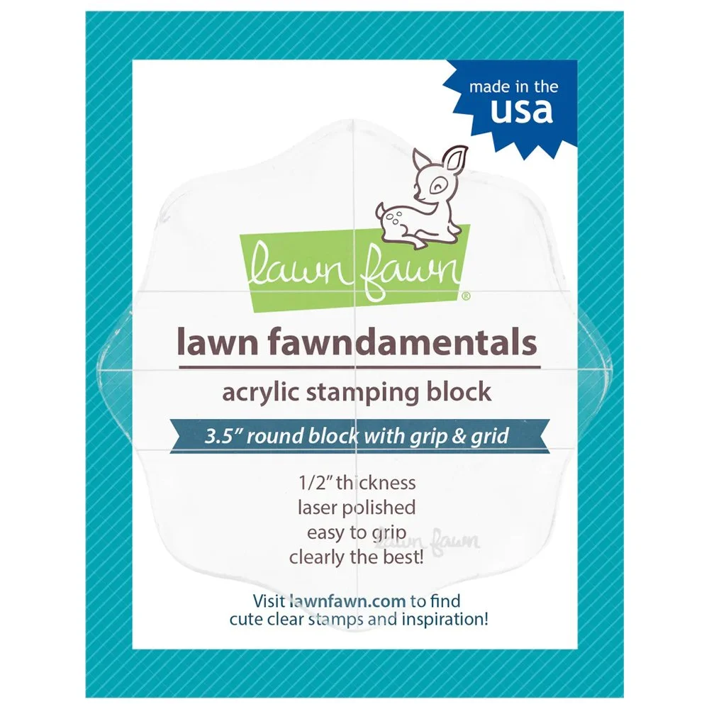 Lawn Fawn 3.5" Round Grip Block With Grid