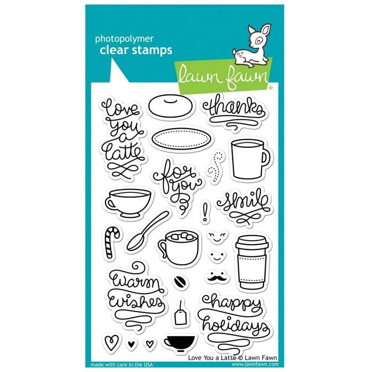 Lawn Fawn - Clear Stamps Love You A Latte