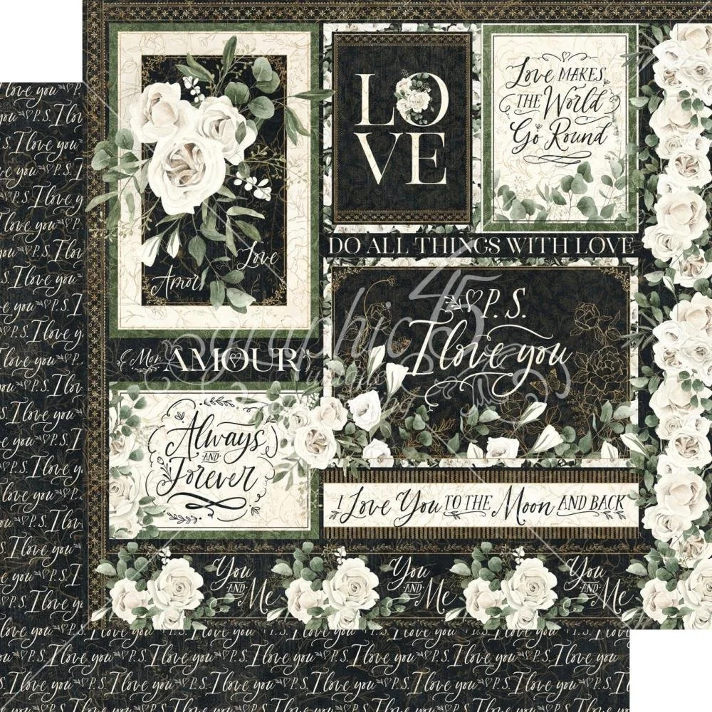 Graphic 45 P.S. I Love You 12" x 12" Paper P.S. I Love You