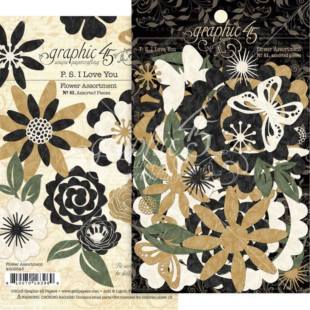 Graphic 45 P.S. I Love You Flower Assortment