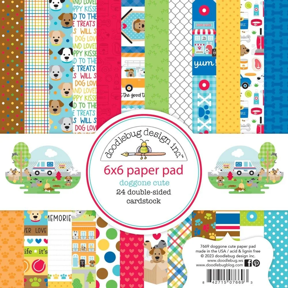 Doodlebug Doggone Cute 6" x 6" Paper Pad