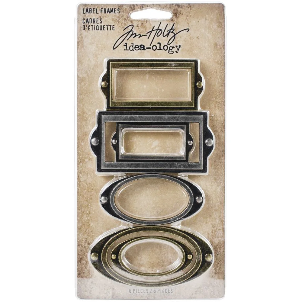 Tim Holtz Idea-Ology Metal Adornments Label Frames