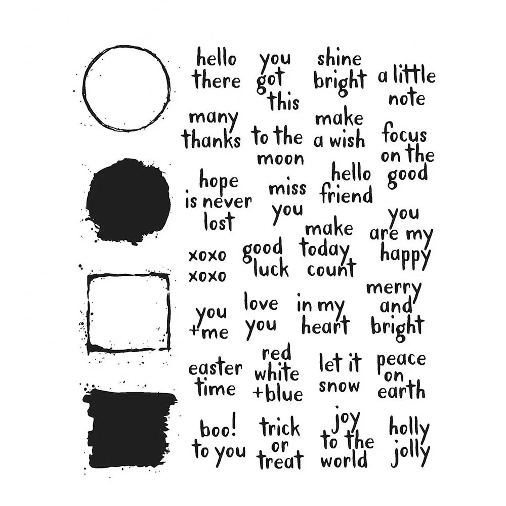 Tim Holtz Cling Stamps Note Quotes