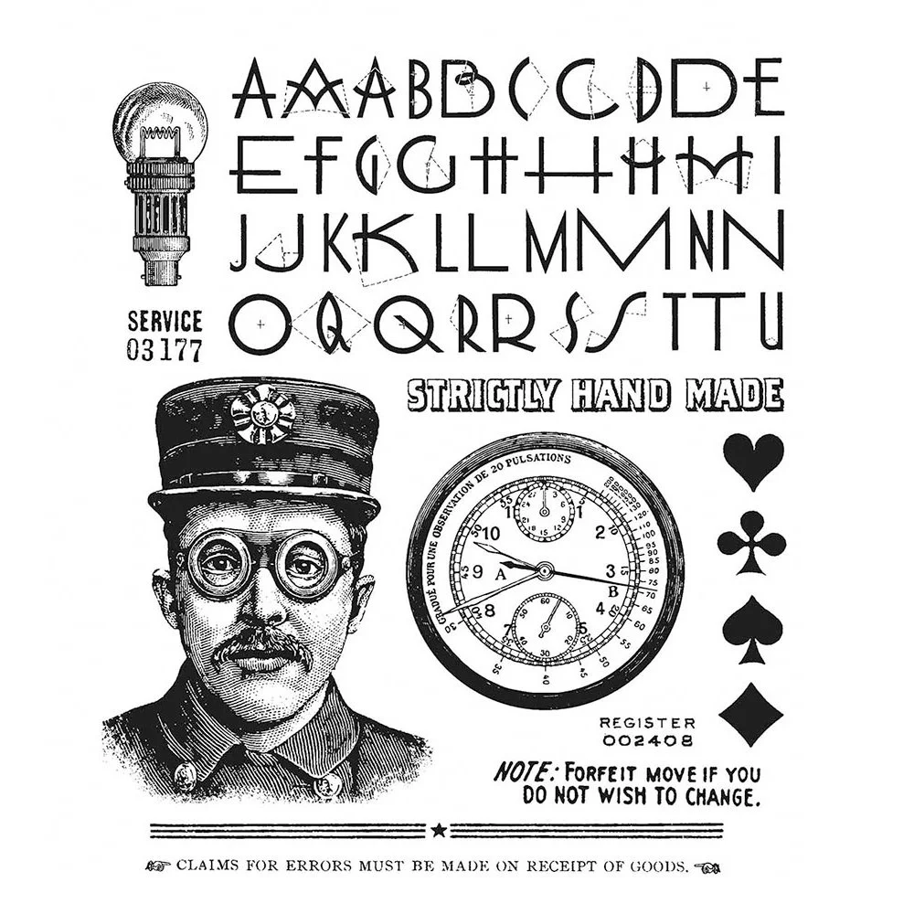 Tim Holtz Cling Stamps The Inspector