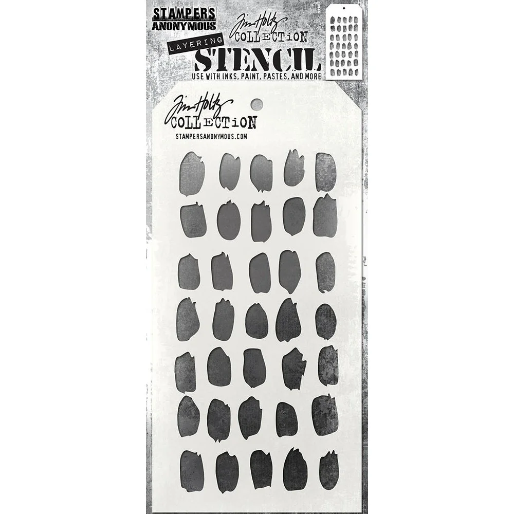 Tim Holtz Layered Stencil 4.125" X 8.5" Brush Mark
