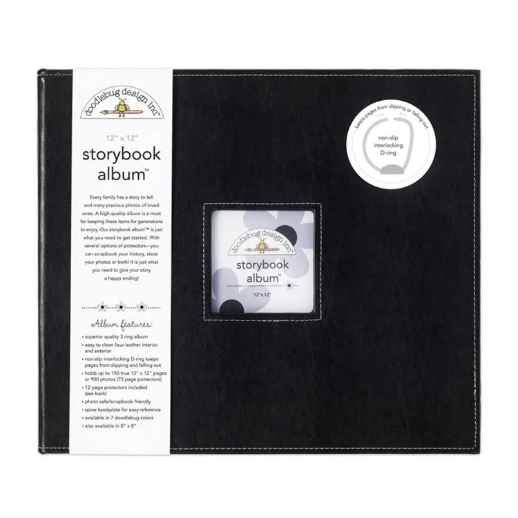 Doodlebug 12 x 12 Storybook Album Beetle Black