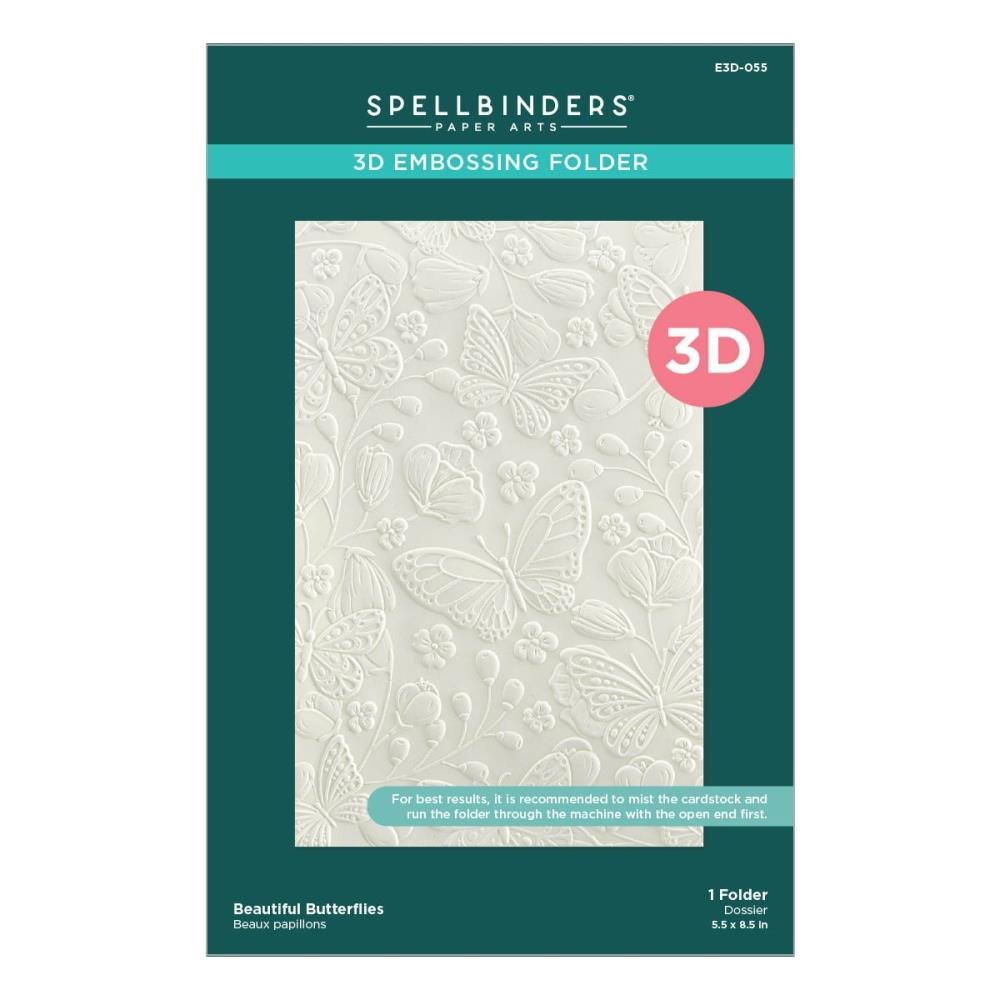 Spellbinders 3D Embossing Folder Beautiful Butterflies