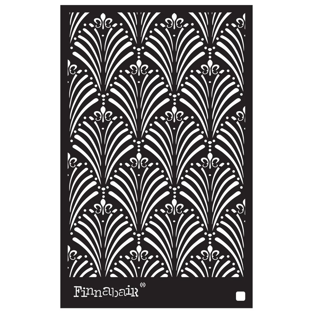 Finnabair 6" x 9" Stencil Art Deco Wall