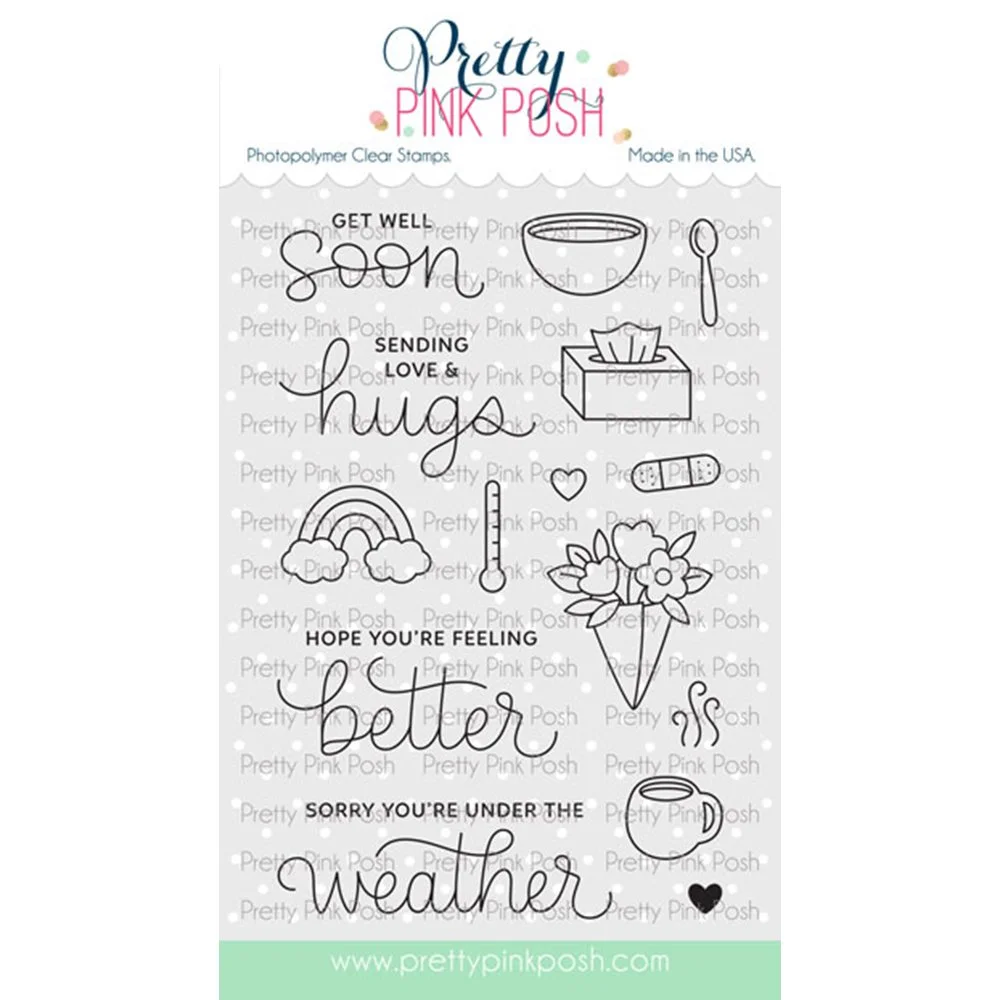 Pretty Pink Posh Get Well Soon Stamp Set