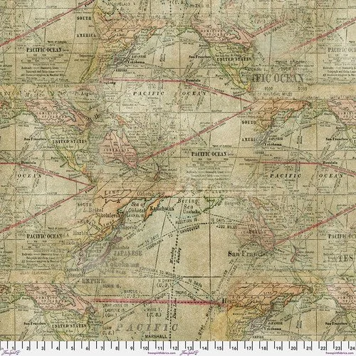 Tim Holtz Eclectic Elements Fabric Monochrome Expedition