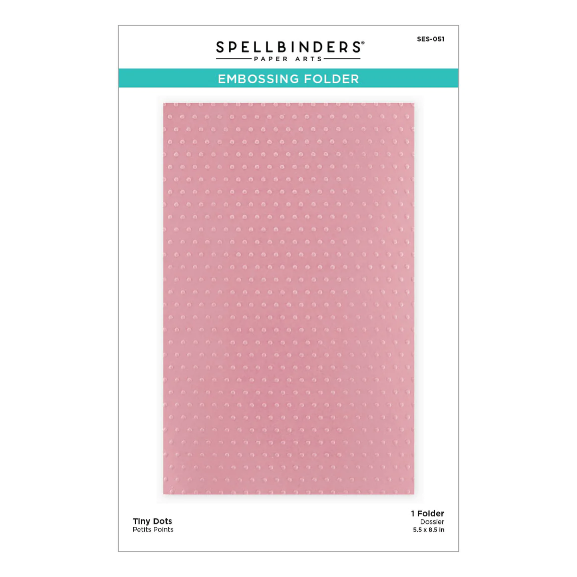 Spellbinders Tiny Dots Embossing Folder