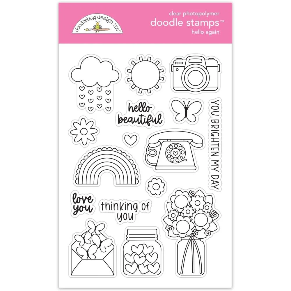 Doodlebug Hello Again Doodle Stamps