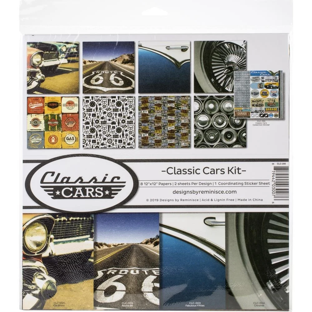 Reminisce 12" x 12" Collection Kit Classic Cars