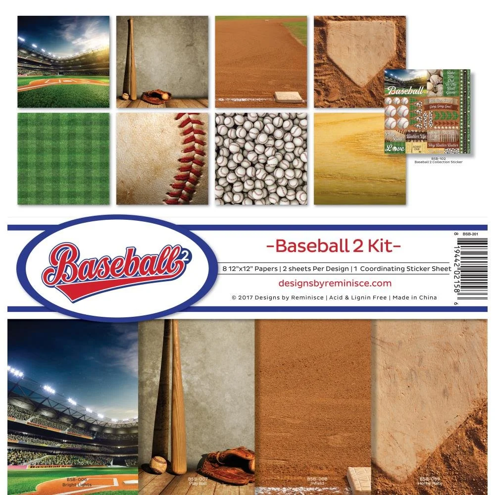 Reminisce 12" x 12" Collection Kit Baseball 2