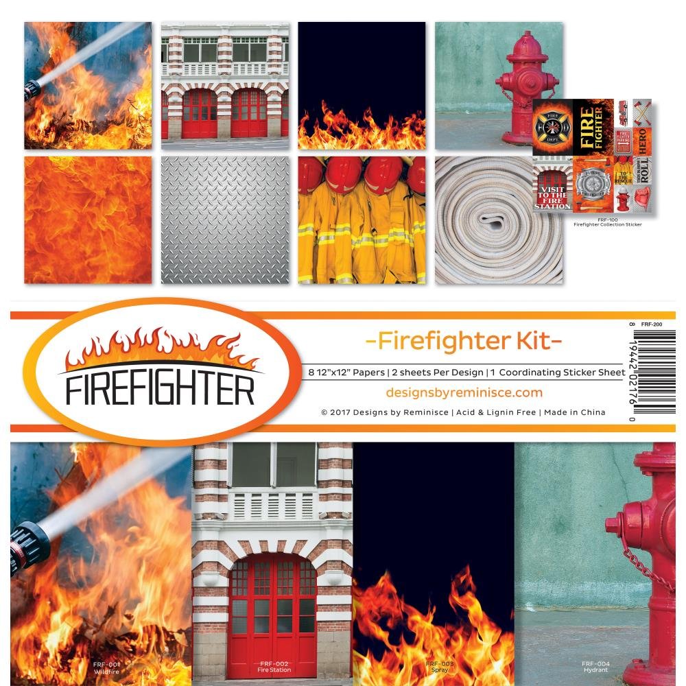 Reminisce 12" x 12" Collection Kit Firefighter