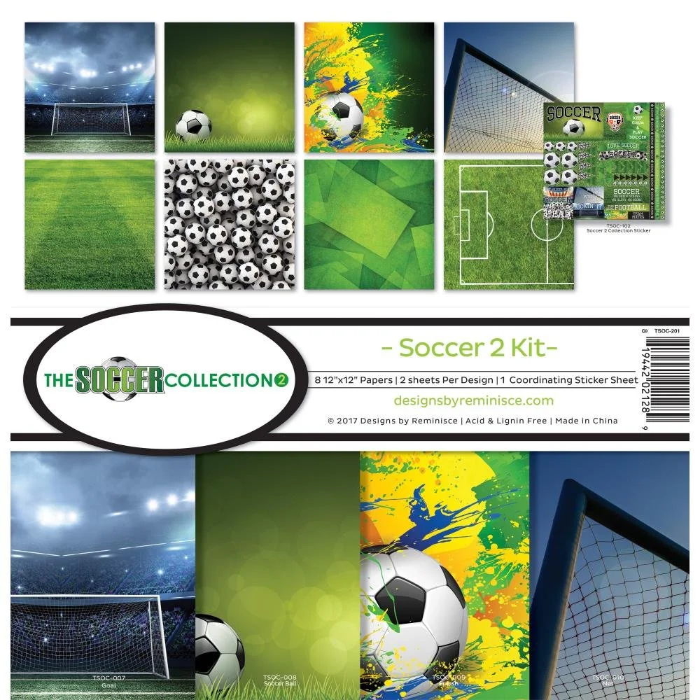 Reminisce 12" x 12" Collection Kit Soccer 2