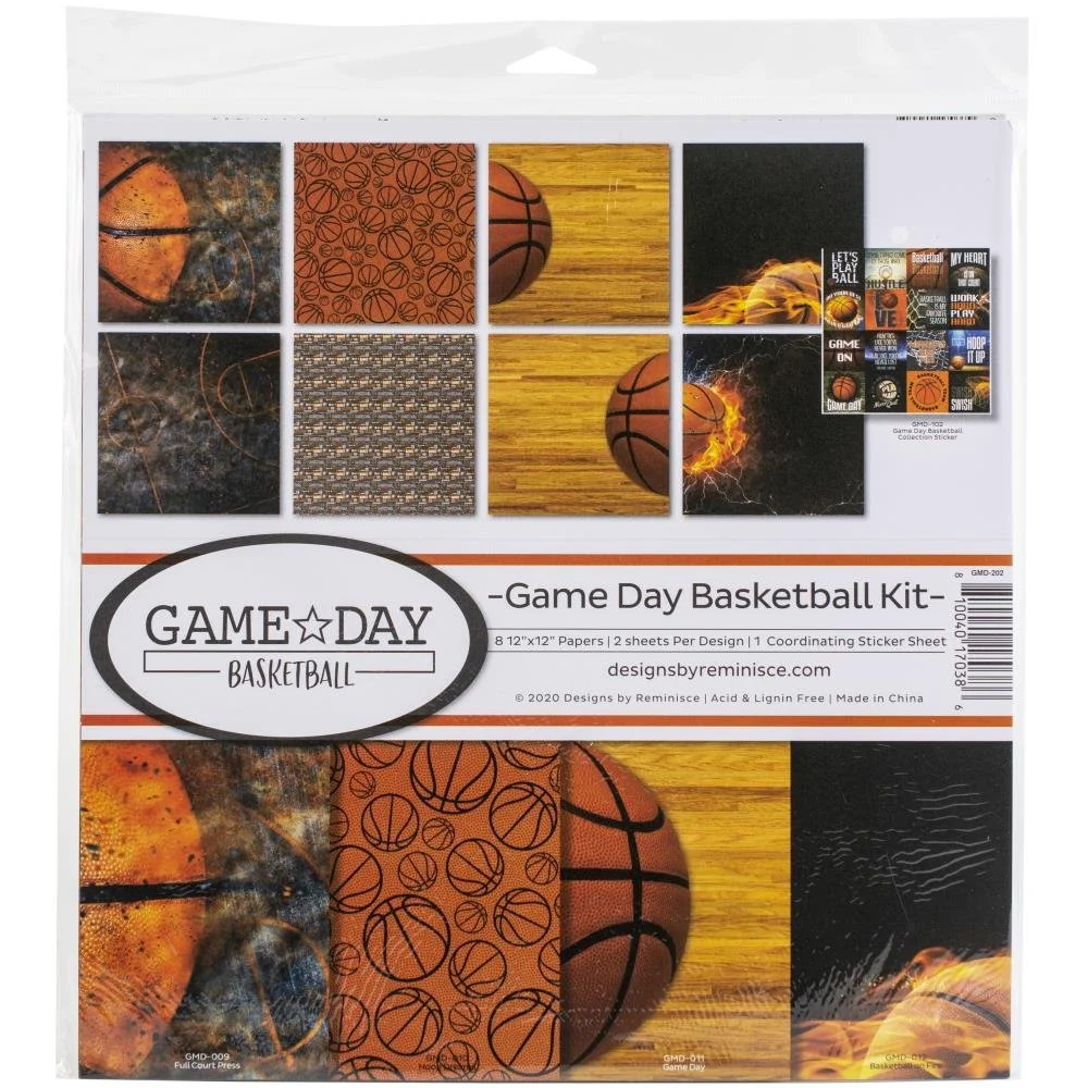 Reminisce 12" x 12" Collection Kit Gameday Basketball