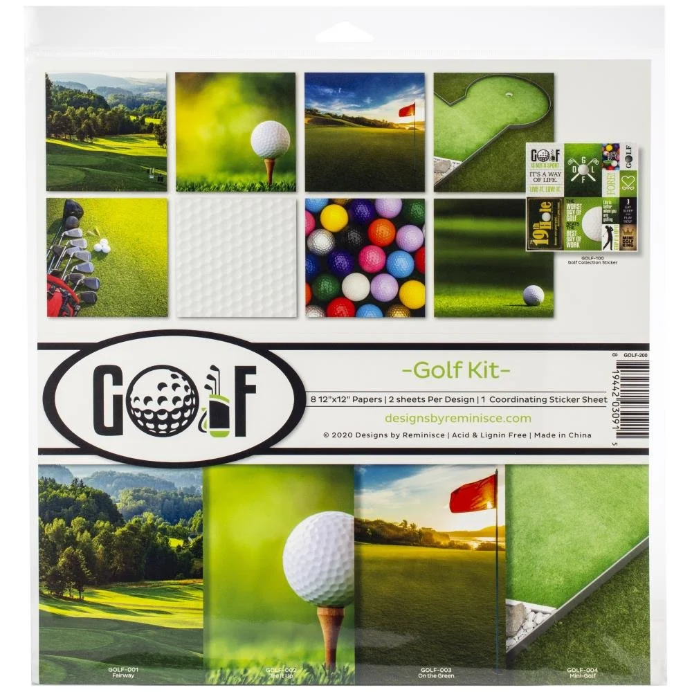 Reminisce 12" x 12" Collection Kit Golf