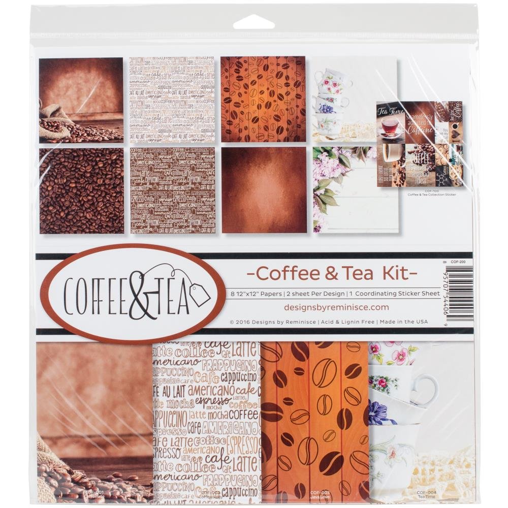 Reminisce 12" x 12" Collection Kit Coffee & Tea