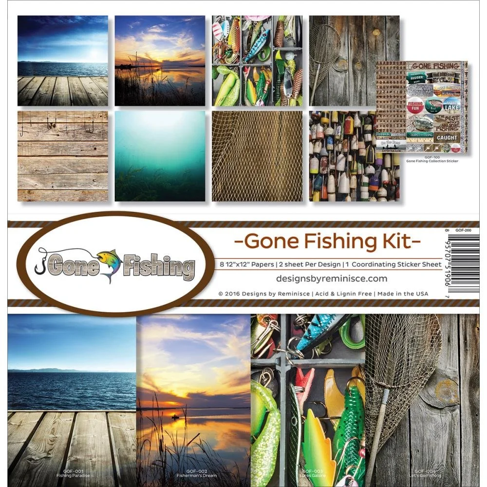 Reminisce 12" x 12" Collection Kit Gone Fishing