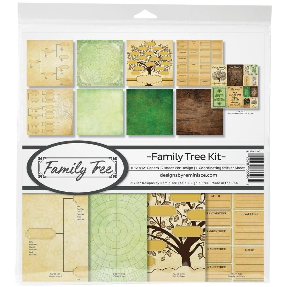 Reminisce 12" x 12" Collection Kit Family Tree