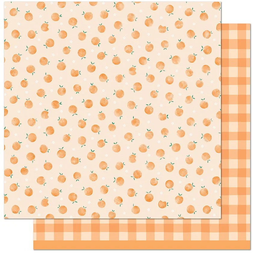 Lawn Fawn Fruit Salad 12" x 12" Paper Orange You Glad