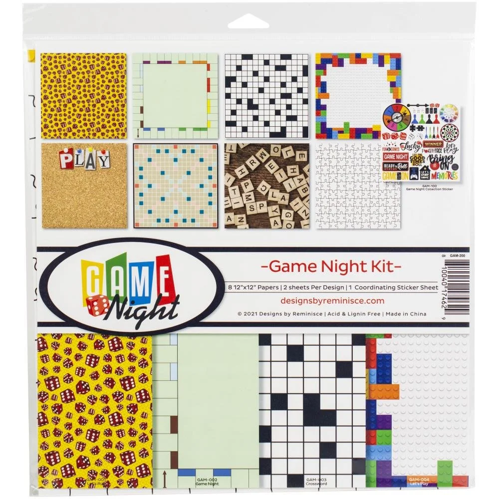 Reminisce 12" x 12" Collection Kit Game Night