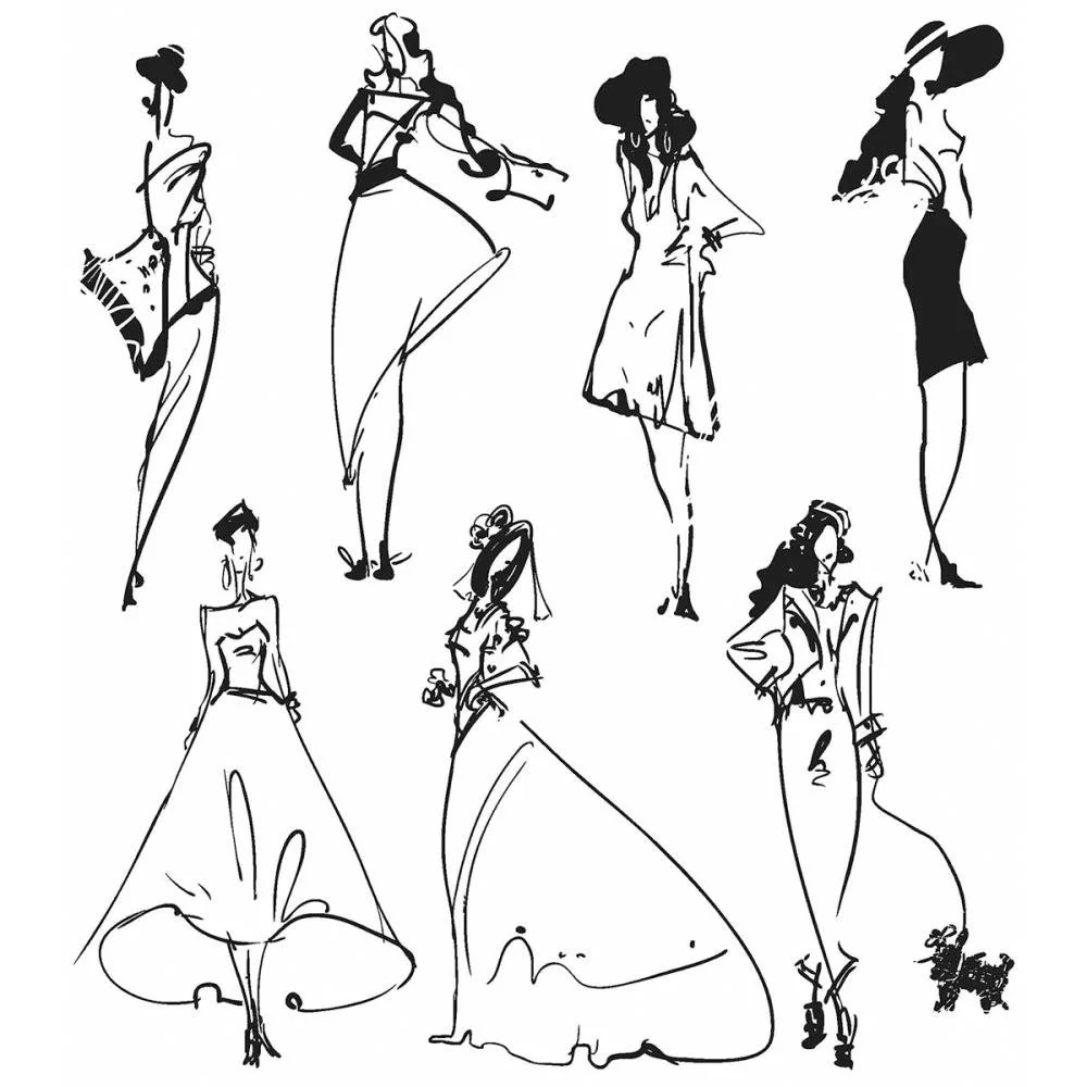 Tim Holtz Cling Stamps Runway