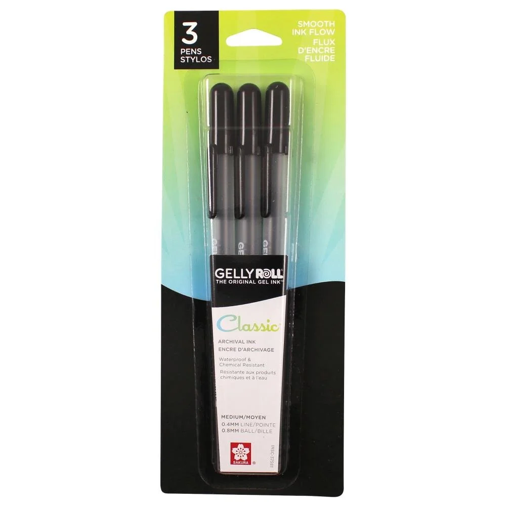 Gelly Roll Medium Point Pens Black