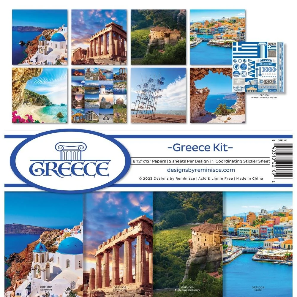 Reminisce 12" x 12" Collection Kit Greece