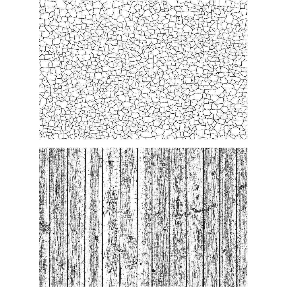 Tim Holtz Cling Stamps Craze & Planks