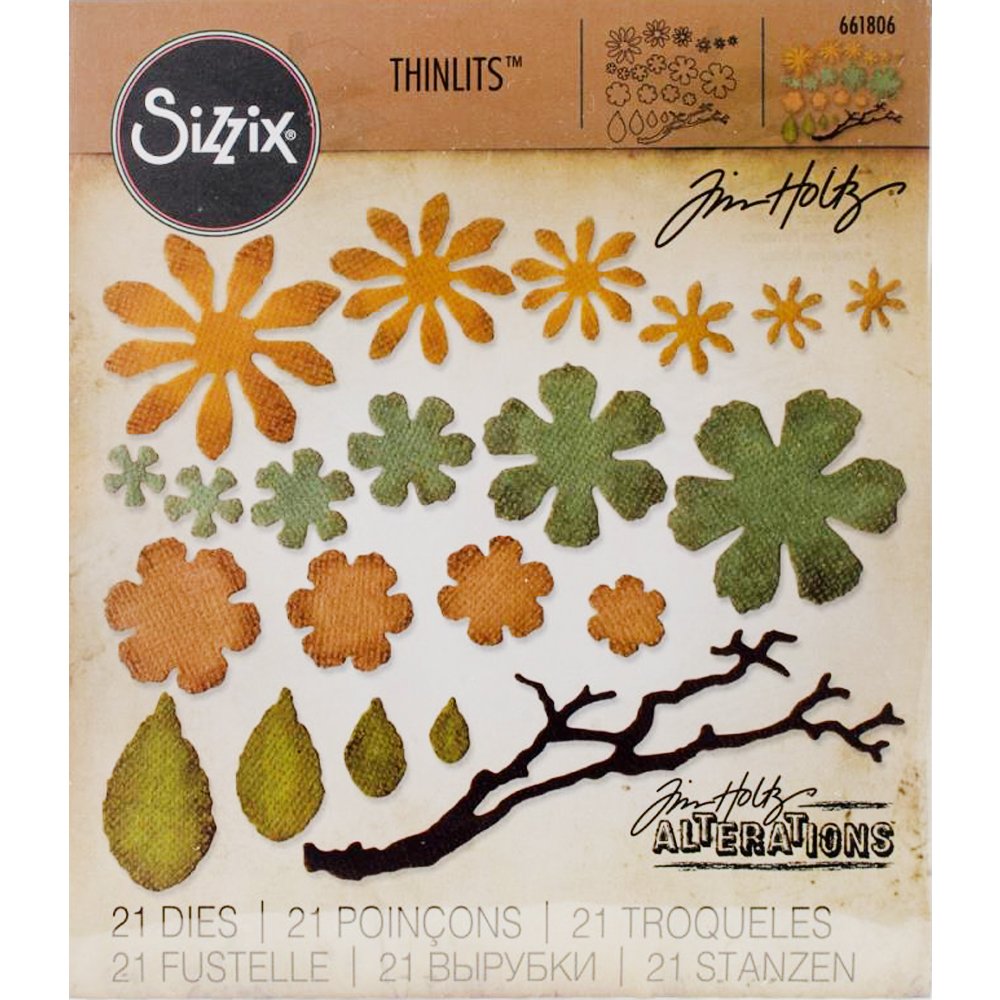 Tim Holtz Sizzix Thinlits Small Tattered Florals
