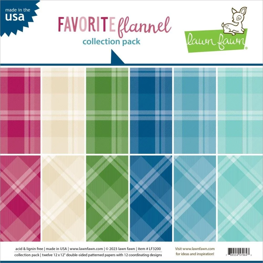Lawn Fawn Favorite Flannel 12" x 12" Collection Pack