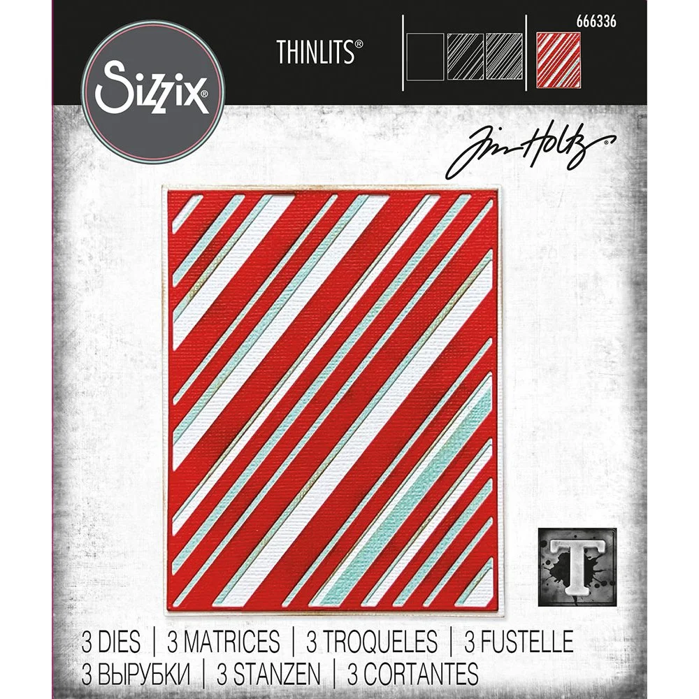 Tim Holtz SIzzix Thinlits Dies Layered Stripes