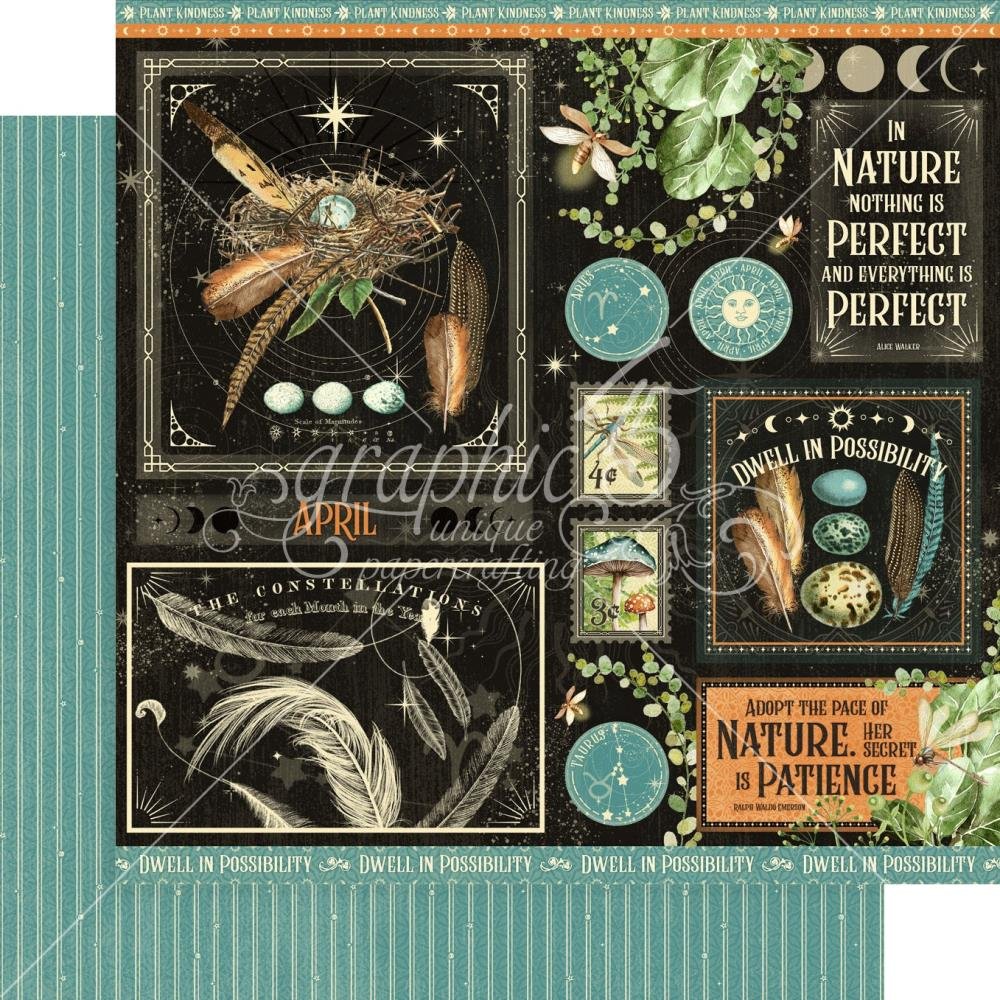 Graphic 45 Life Is Abundant 12" x 12" Paper April