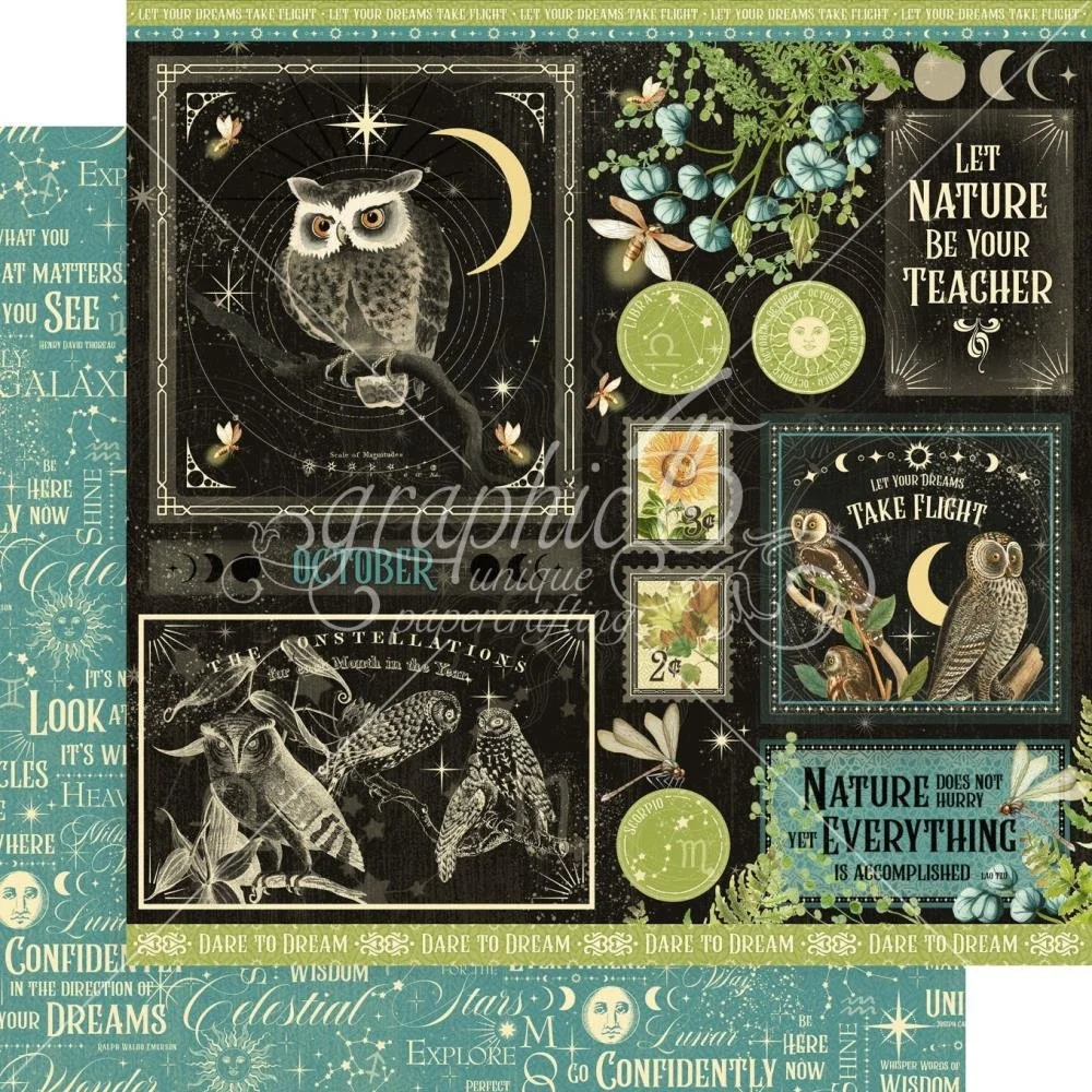 Graphic 45 Life Is Abundant 12" x 12" Paper October