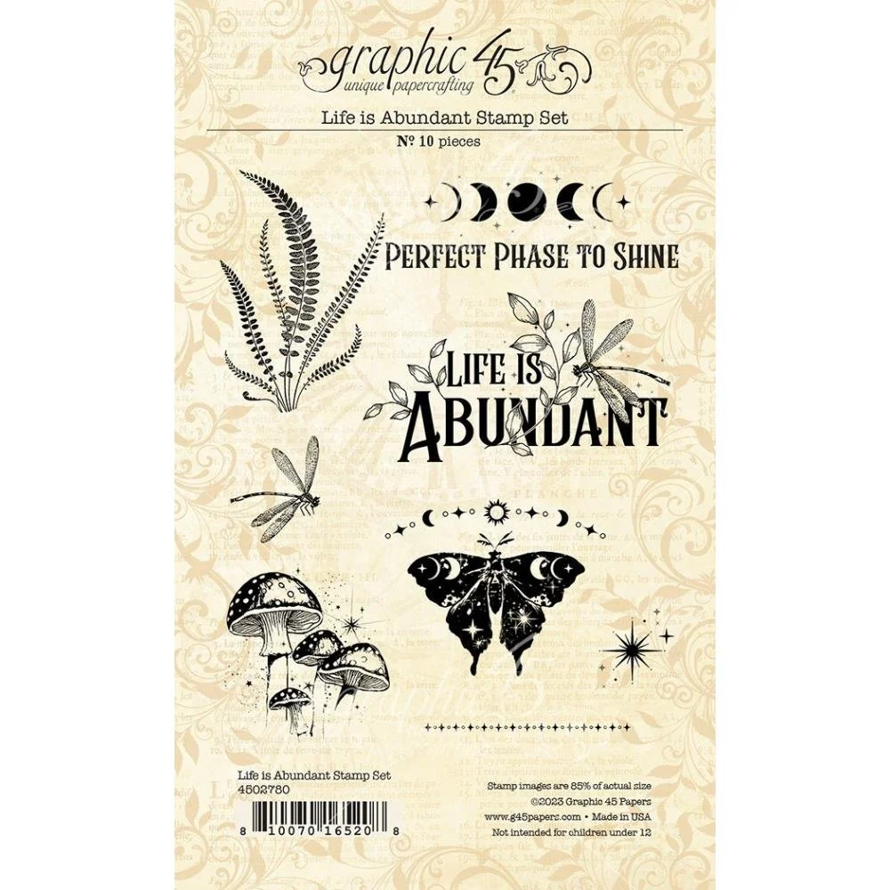 Graphic 45 Life Is Abundant 12x12 Paper Collection Pack With Stickers - 24 Double-Sided Sheets